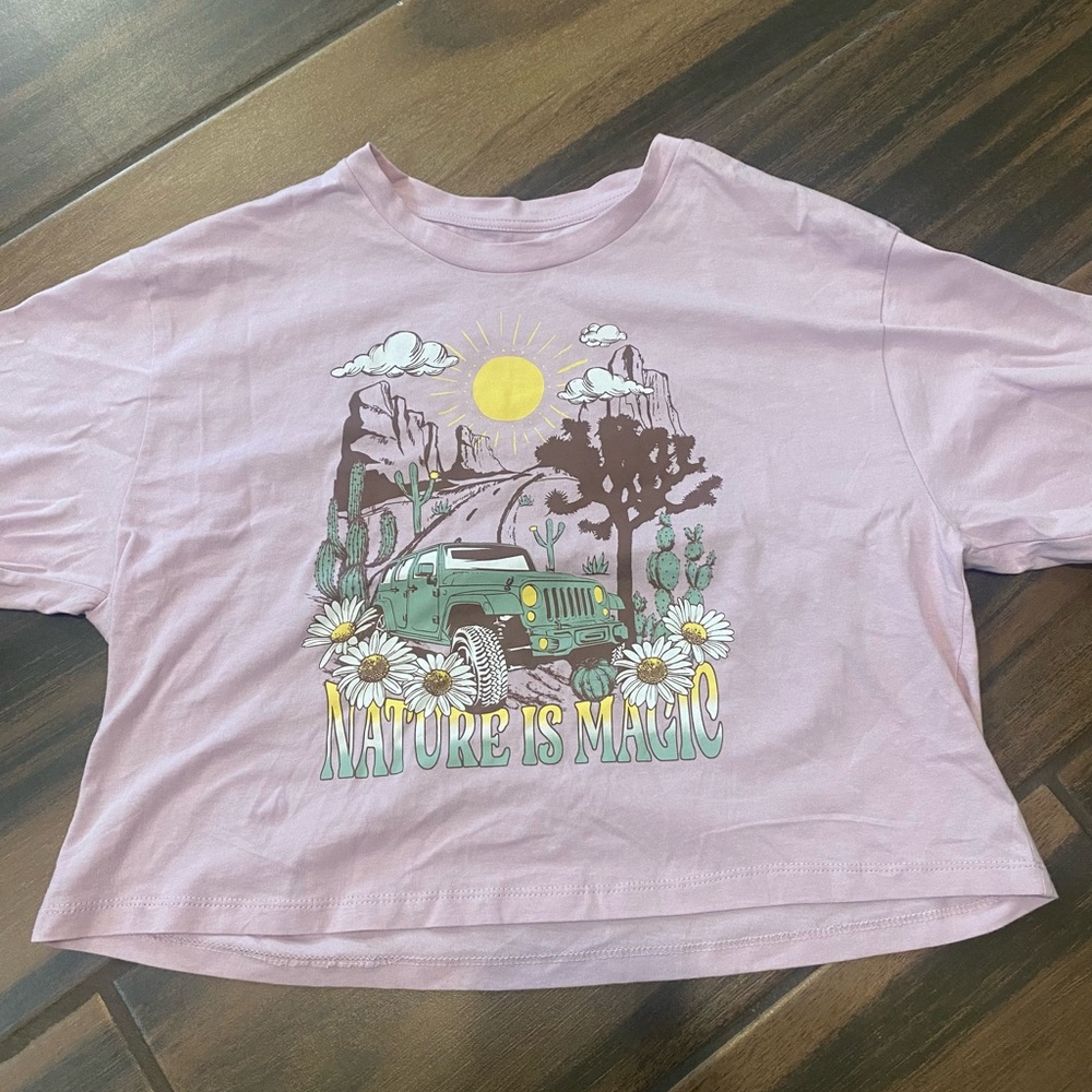 cropped graphic t